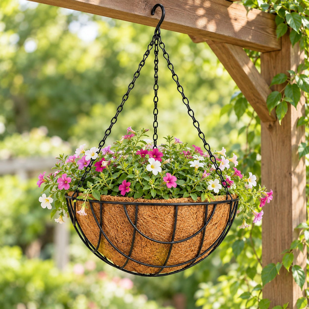 Coir Hanging Basket 8 inch with Chain