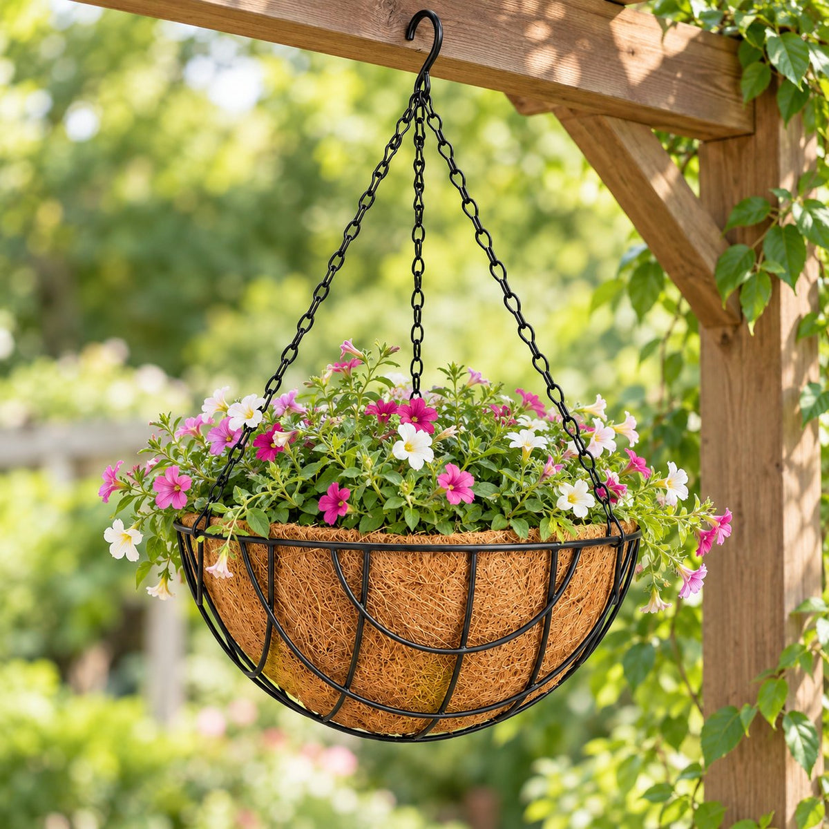 Coir Hanging Basket 8 inch with Chain