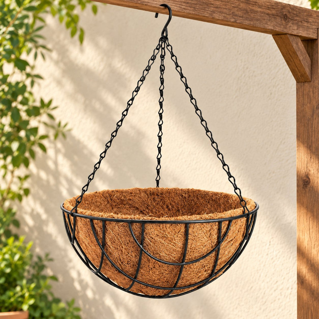 Coir Hanging Basket 8 inch with Chain