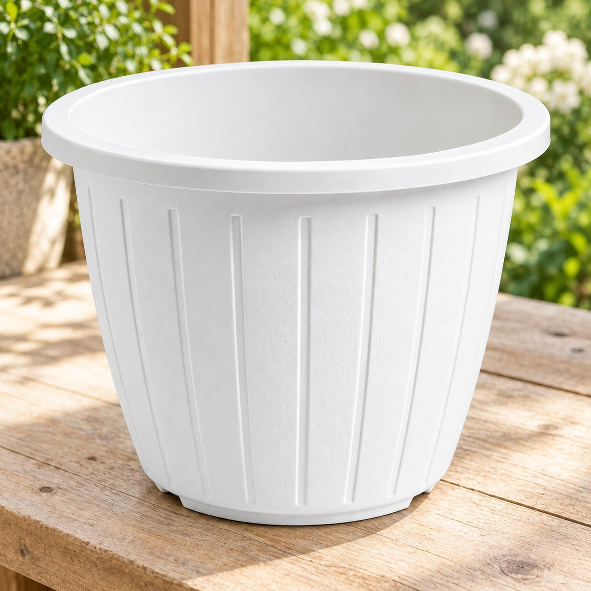 Dura Pot 10 inch – White Planter (Pack of 4)
