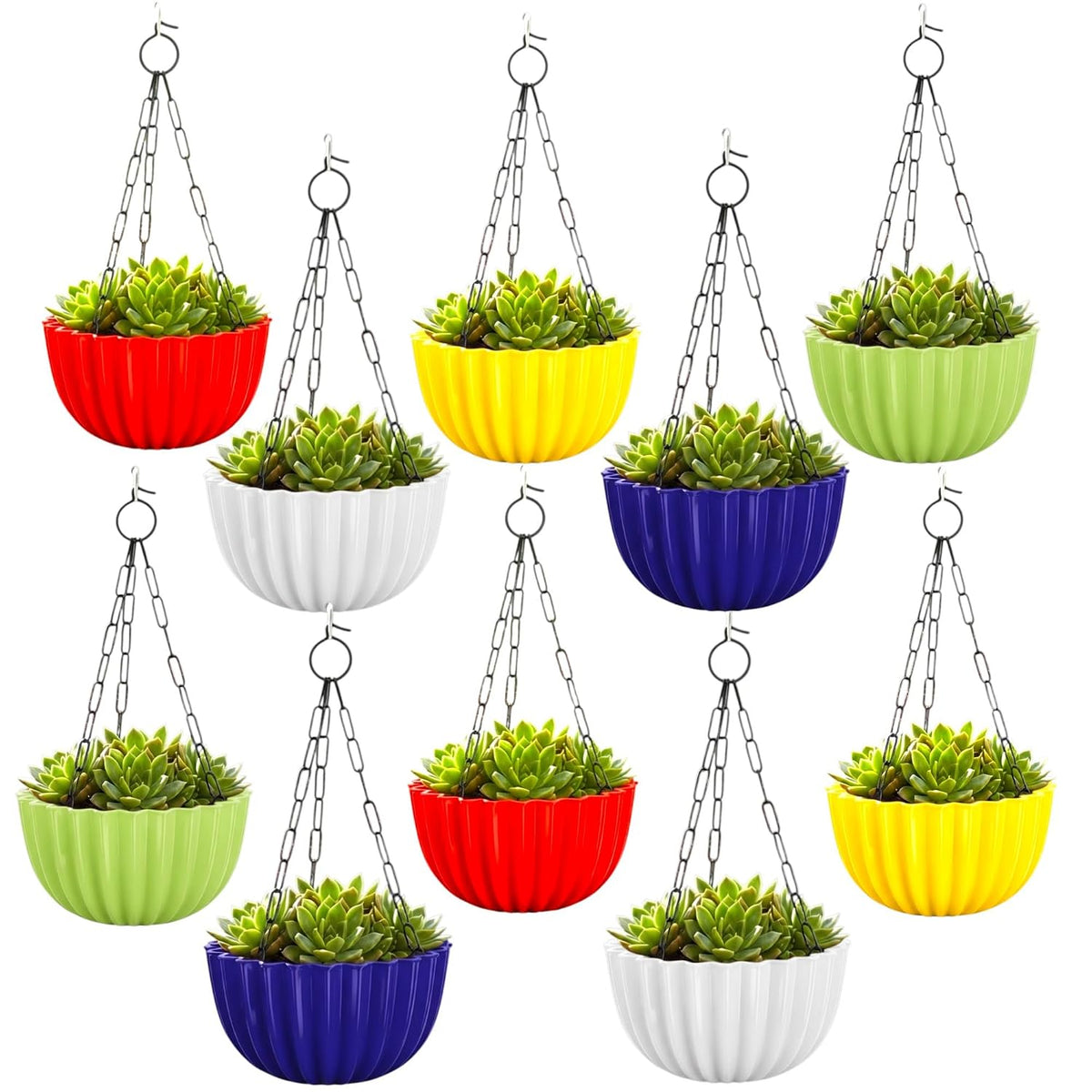 Karizma hanging planters, pack of 10 mixed colours