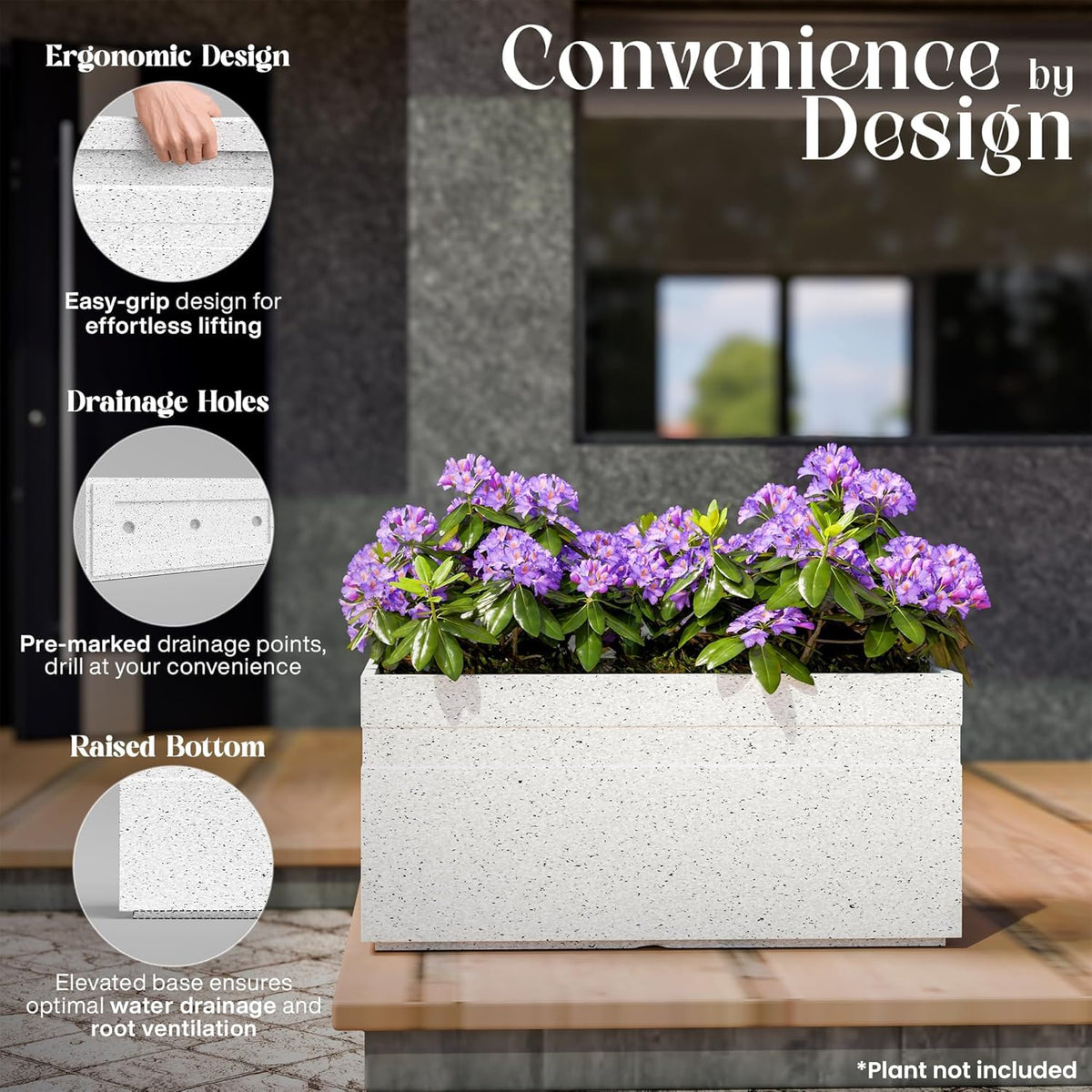 Window planter with flowers
